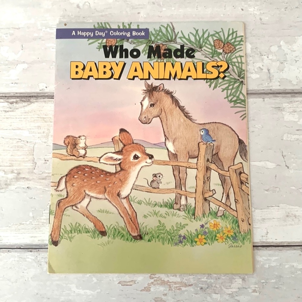 Who Made Baby Animals Kids Bible Christian Coloring Book Kids Toddler NEW